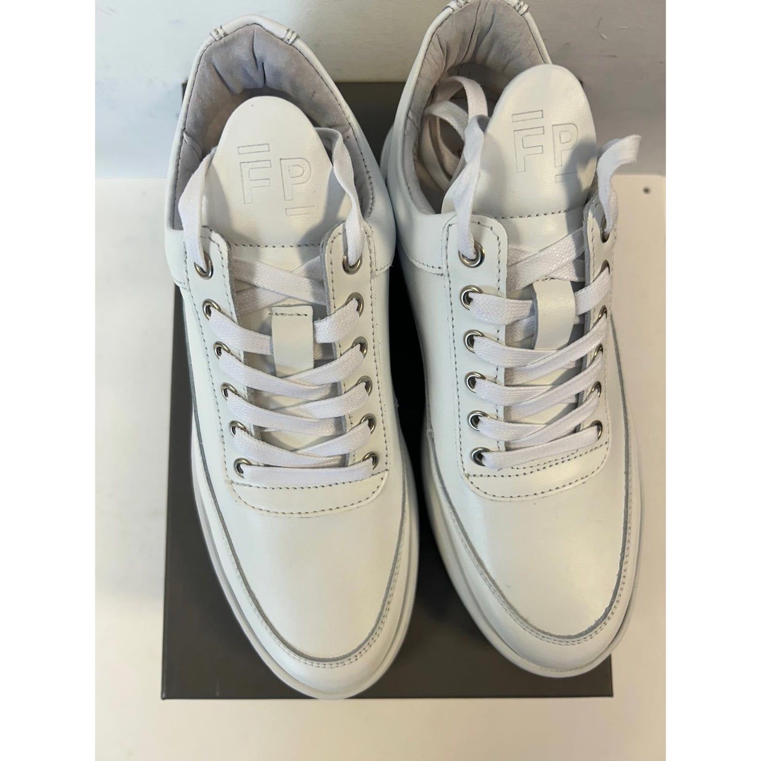 Filling pieces Womens Full Grain Leather Fashion Trainers RRP £150 Size 4