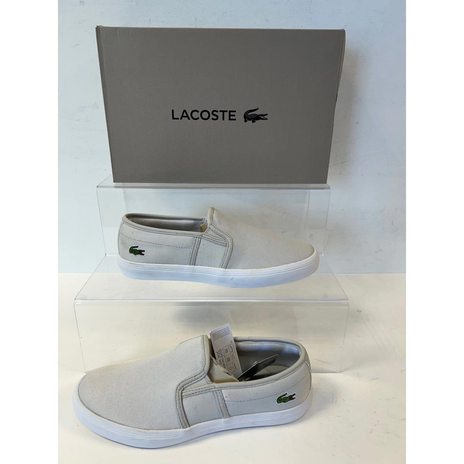 Lacoste women's Tatalya Canvas Deck Pumps Trainers RRP £65 UK 4