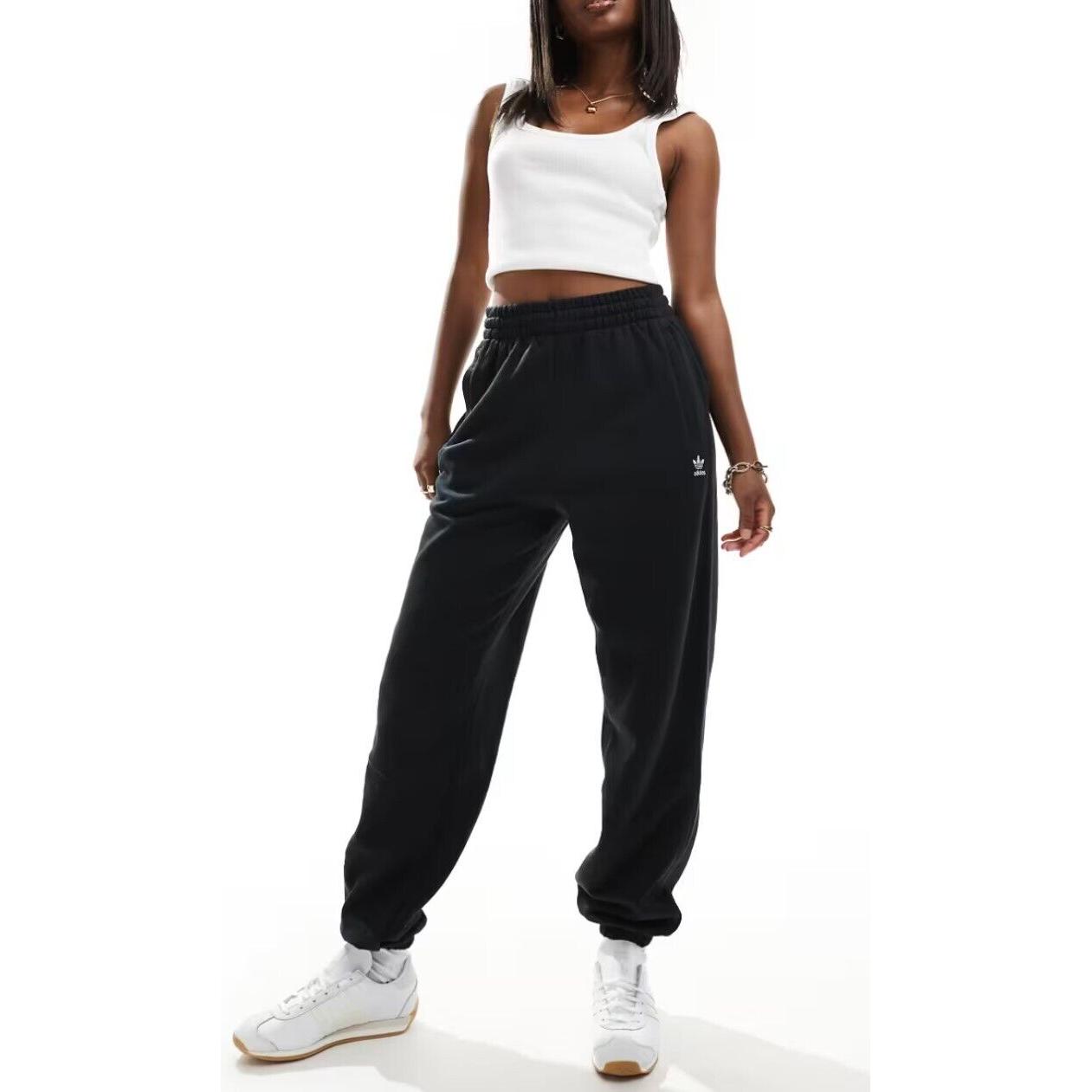 Adidas Originals Womens Fleece joggers jog pants Black RRP £45