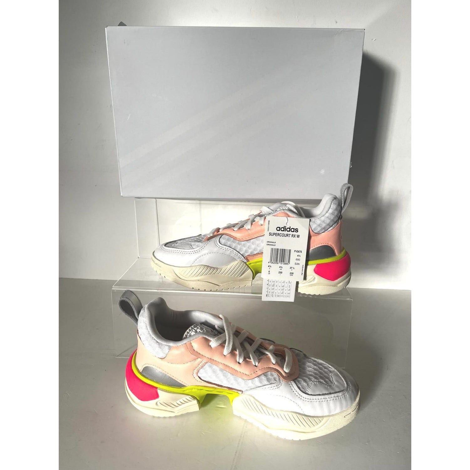 Adidas Womens Suopercourt RX Casual Trainers RRP £90 UK Size 4.5