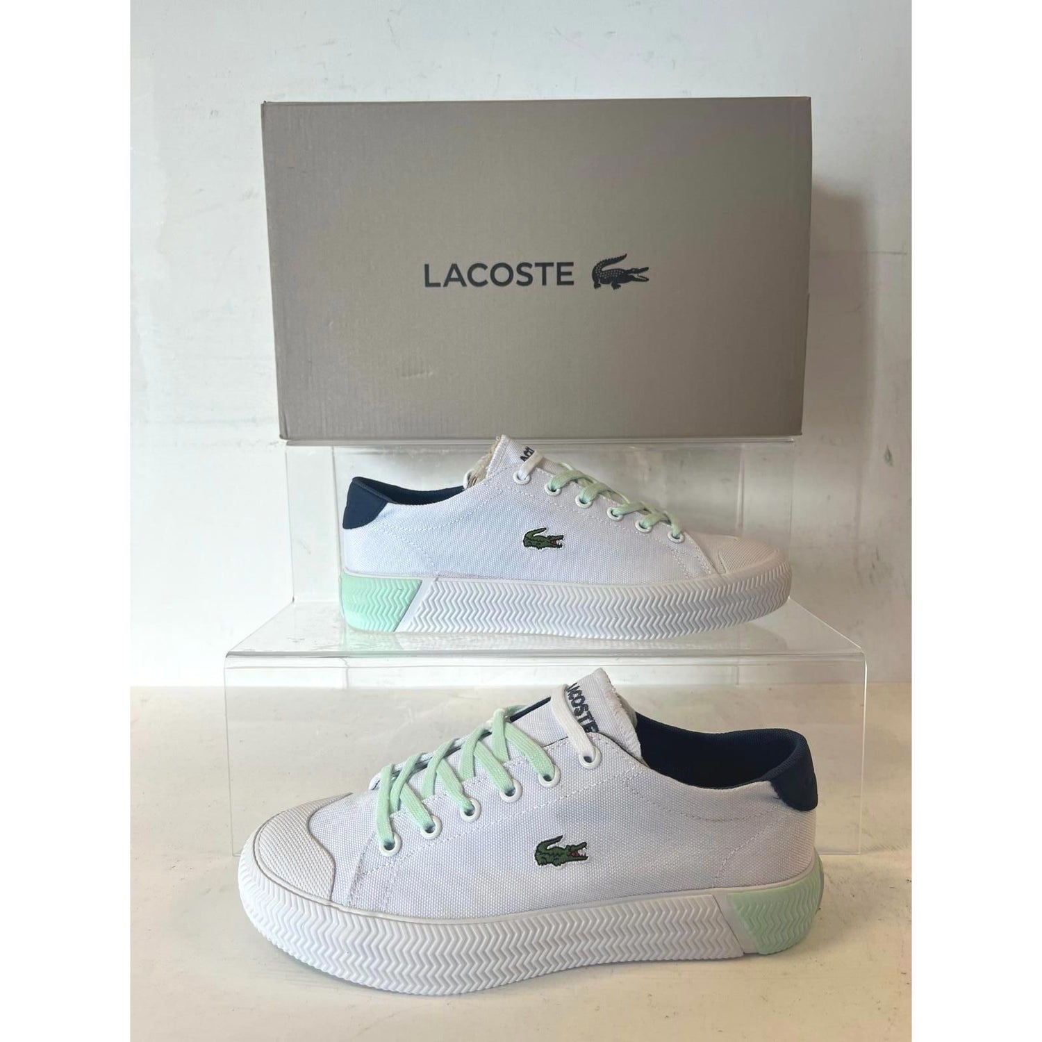 Lacoste Gripshot Womens Canvas Fashion Pumps Traiuners RRP £90 Size 3
