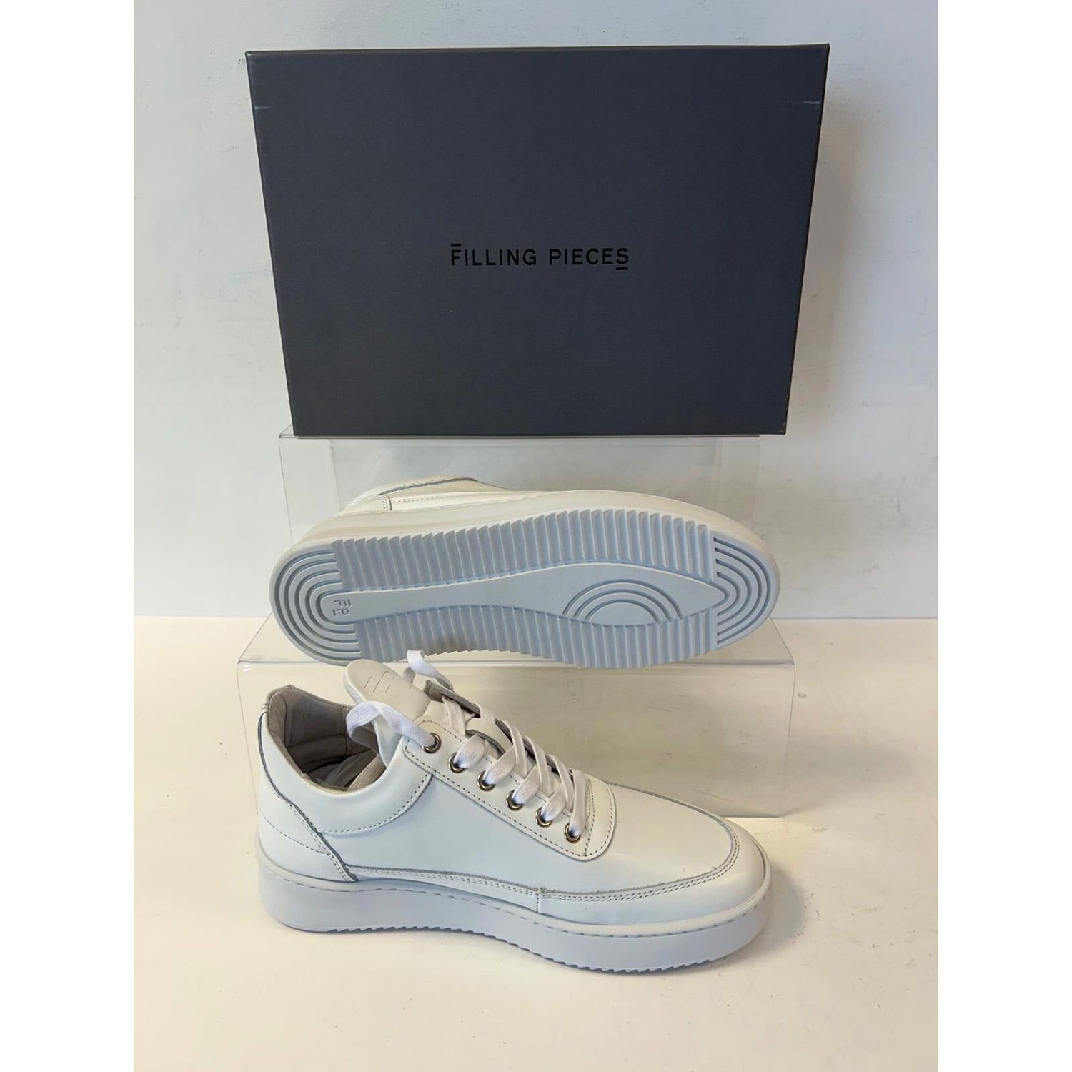 Filling pieces Womens Full Grain Leather Fashion Trainers RRP £150 Size 4