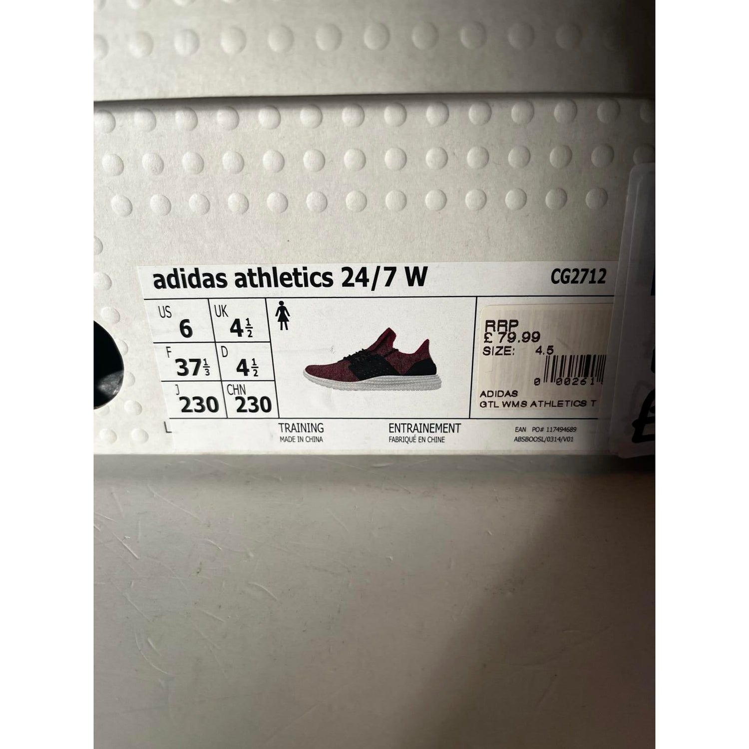 Adidas Athletics 24/7 Womens Running Trainers RRP £90 UK Size 4.5